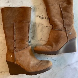 Ugg Wedge Heel Joslyn Shearling Boot, foldover